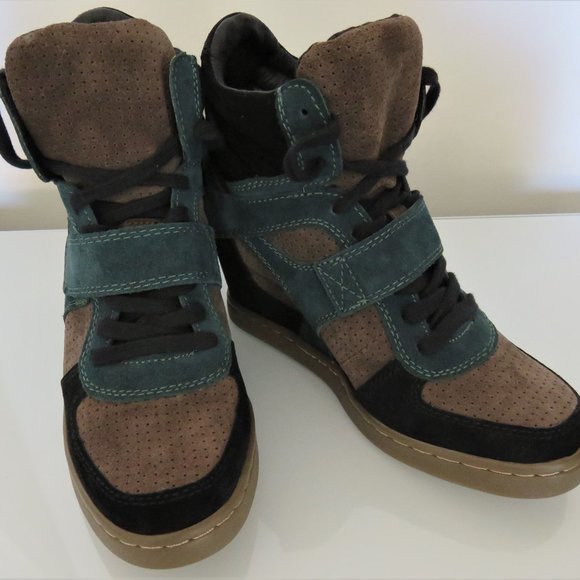 NIB ASH ITALIA Wedge Sneakers Sz 38 Style #84940 - Picture 2 of 5